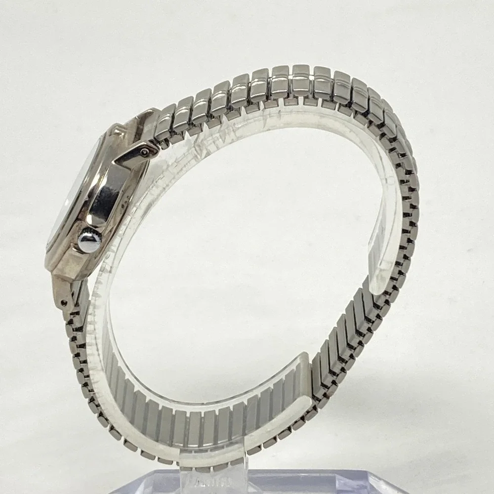 Carriage Timex Watch Women 26mm Silver Tone NO INDIGLO Matte New Batter SMALL 6
